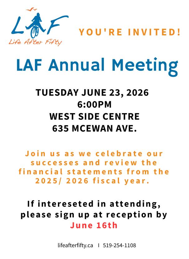 Life After Fifty General Meeting
